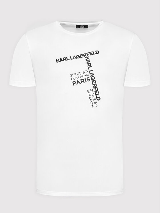 KARL LAGERFELD KARL LAGERFELD T-Shirt Rue St Guillaume KL22MTS02 Weiß Regular Fit
