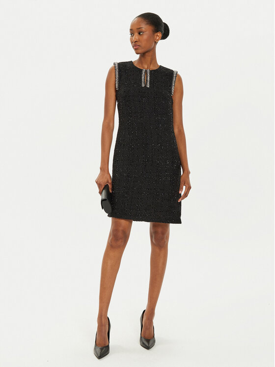 Rinascimento Rinascimento Kötött ruha CFC0019574002 Fekete Regular Fit