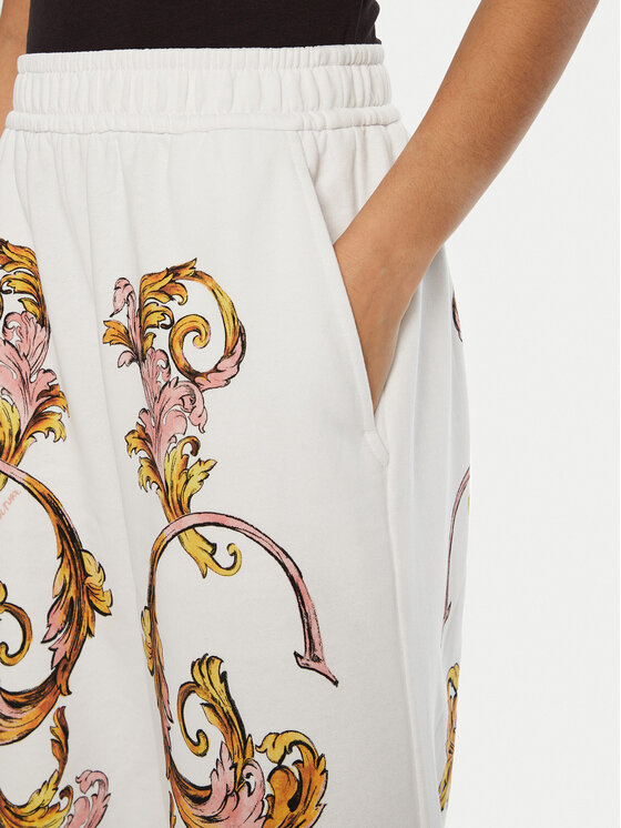 Versace Jeans Couture Versace Jeans Couture Παντελόνι φόρμας 78HAA3P0 Λευκό Relaxed Fit