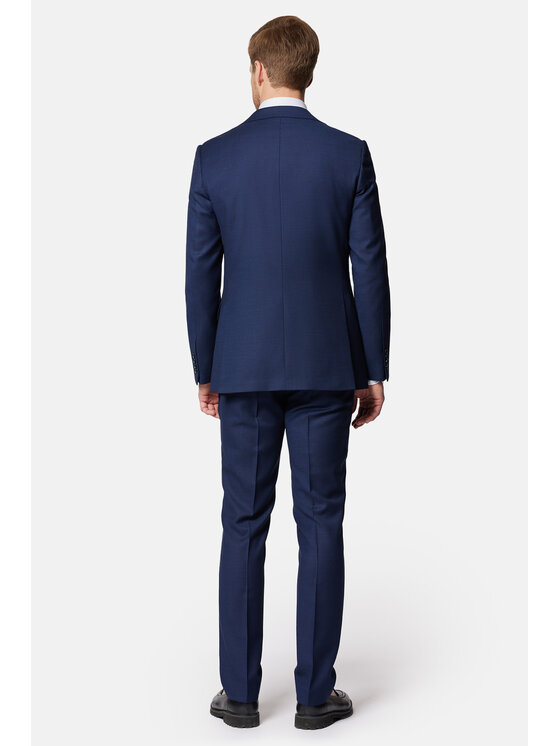 Lancerto Lancerto Garnitur Garnitur Granatowy Wełniany Hartford GA073124000021 Granatowy Slim Fit