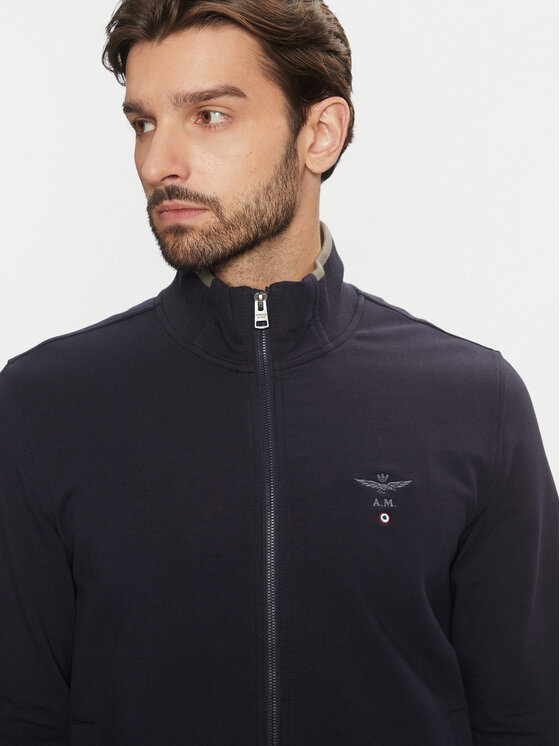 Aeronautica Militare Aeronautica Militare Majica dugih rukava 242TF082F459 Tamnoplava Regular Fit