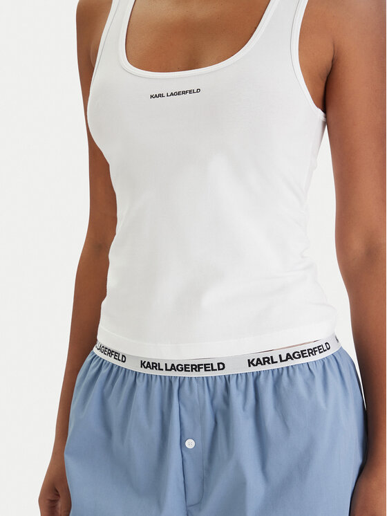 KARL LAGERFELD KARL LAGERFELD Pižama B1W45008 Balta Regular Fit