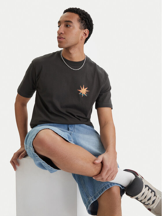 RVCA RVCA T-shirt Pegasus EVYZT00294 Crna Relaxed Fit