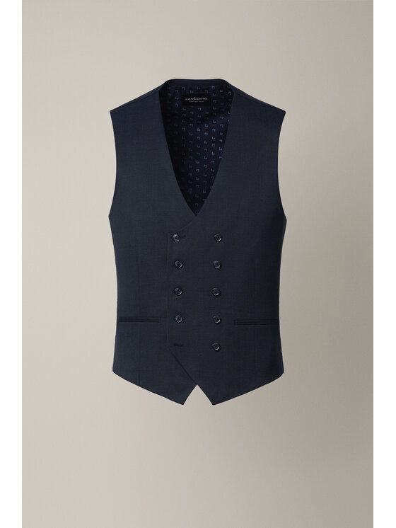 Lancerto Lancerto Kamizelka garniturowa Motril KA073126000003 Granatowy Slim Fit