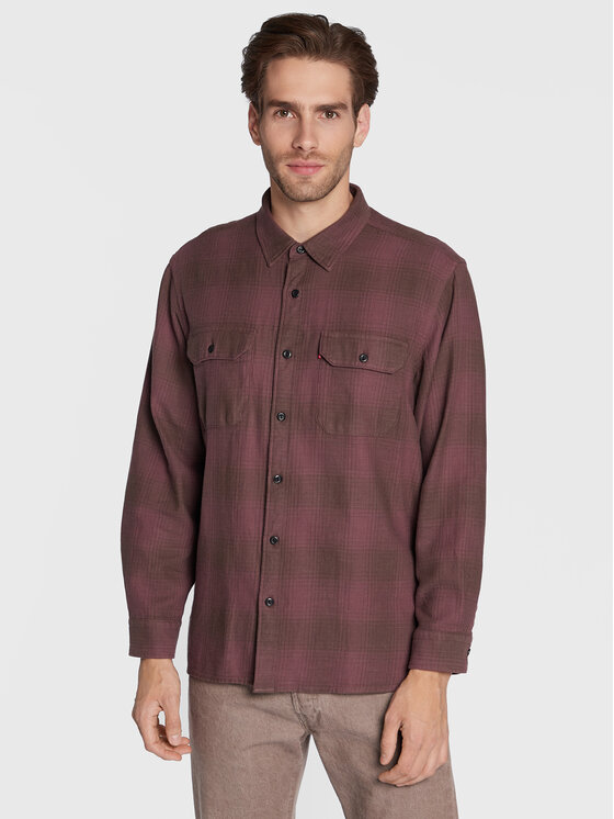 Levi's Košeľa Jackson Worker 19573-0178 Bordová Relaxed Fit