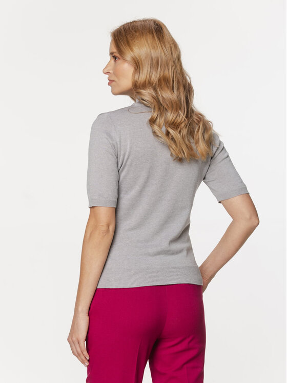 Willsoor Willsoor Sweter 88446 Szary Close Fit