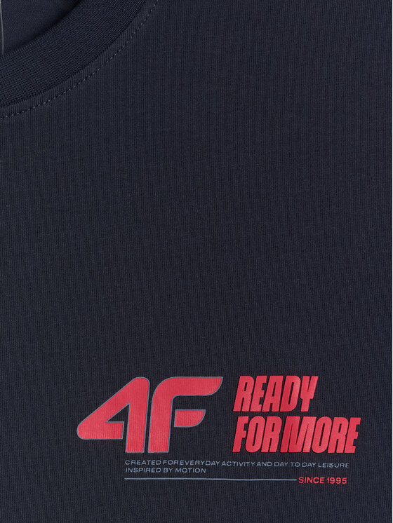 4F 4F T-Shirt COMMERCIAL 12 Granatowy Regular Fit