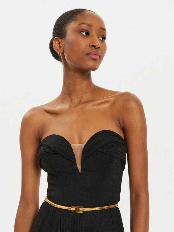 Elisabetta Franchi Elisabetta Franchi Φόρεμα βραδινό AB-628-47E2 Μαύρο Regular Fit