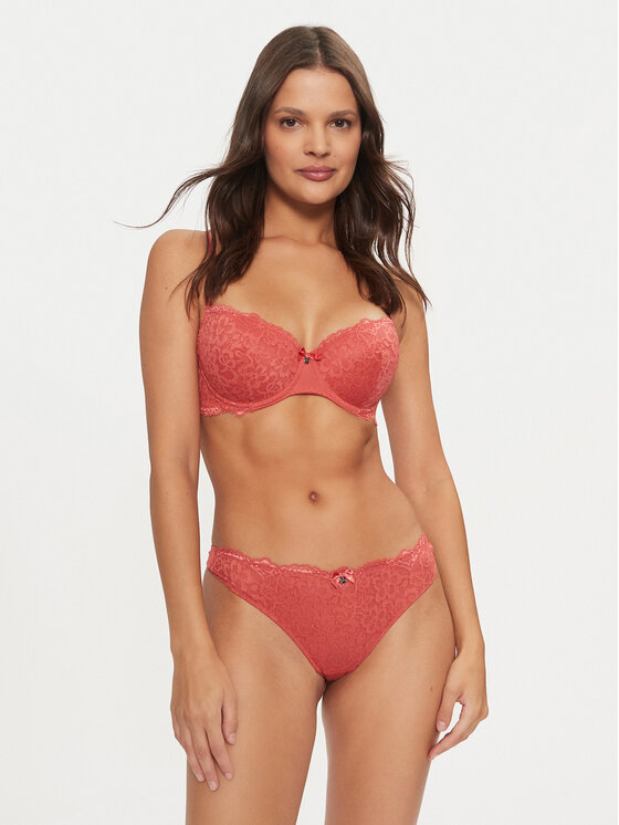 Hunkemöller Hunkemöller Stringi Marine 206318 Czerwony