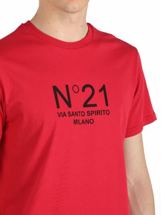N°21 N°21 T-shirt U-N21-0422 Rosso Regular Fit