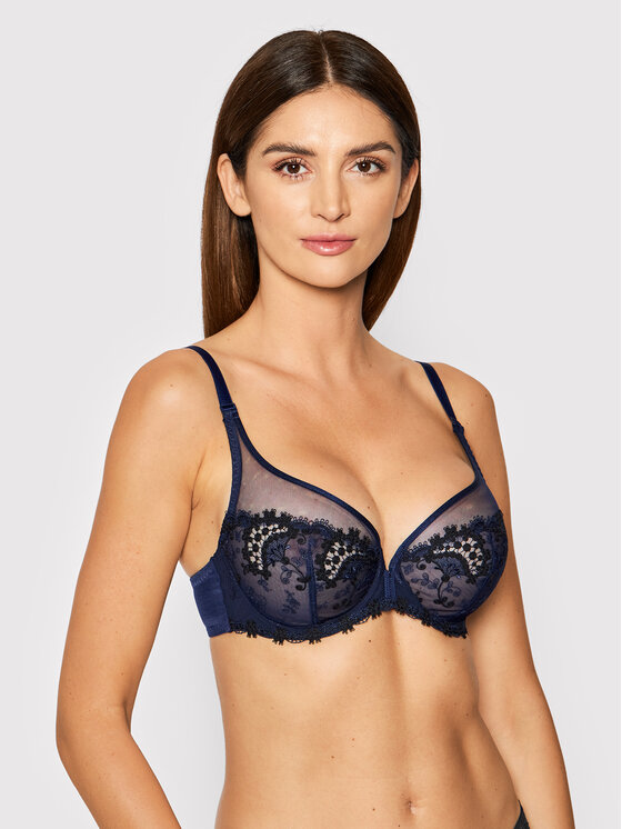 Simone Perele Wish Full Cup NIGHT BLUE Plunge 12B319