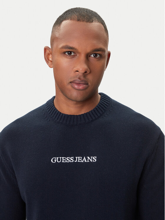 Guess Jeans Guess Jeans Sweter M4BR31 Z3HM1 Granatowy Regular Fit