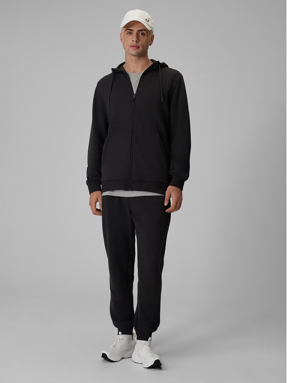 4F 4F Bluza BASIC+ Szary ciemny Regular Fit