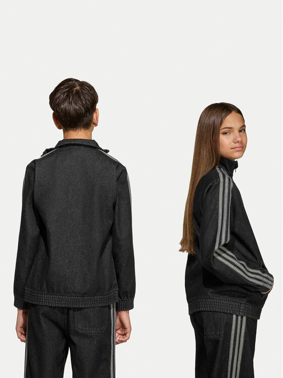 adidas adidas Дънково яке Firebird KE2965 Черен Loose Fit