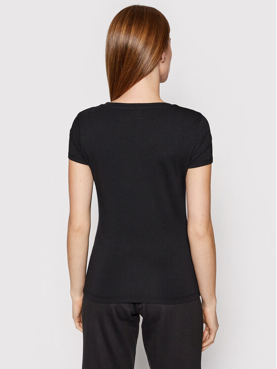 EA7 Emporio Armani EA7 Emporio Armani Tričko 8NTT65 TJDQZ 1200 Čierna Slim Fit