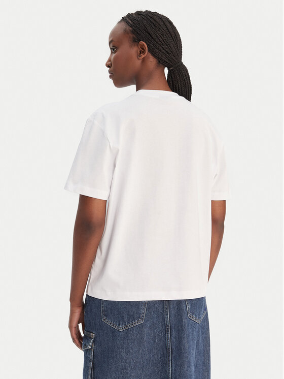 Karl Lagerfeld Jeans Karl Lagerfeld Jeans Majica B1W17055 Bela Relaxed Fit