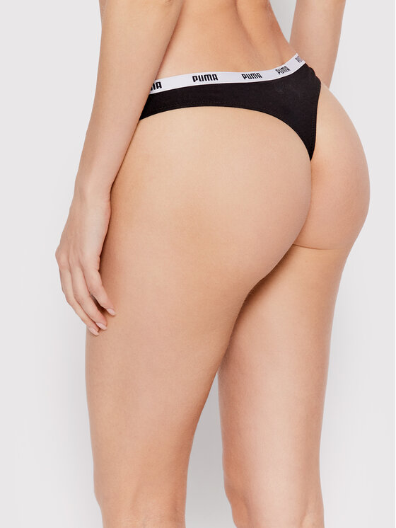Puma Puma Sada 3 kusů string kalhotek 907590 Černá