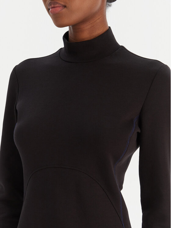 Calvin Klein Jeans Calvin Klein Jeans Kasdieninė suknelė Ls Scuba Fit And Flare LV044D222G Juoda Regular Fit