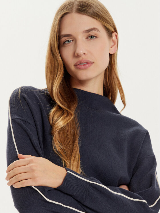 Tatuum Tatuum Kootud kleit Cora T2420.198B Tumesinine Relaxed Fit