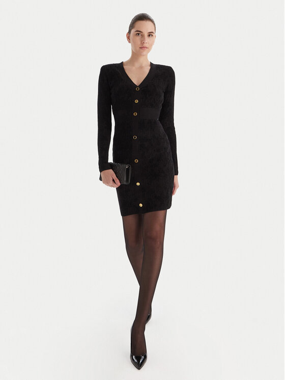 Marciano Guess Marciano Guess Трикотажна сукня 5BGK04 5661Z Чорний Slim Fit