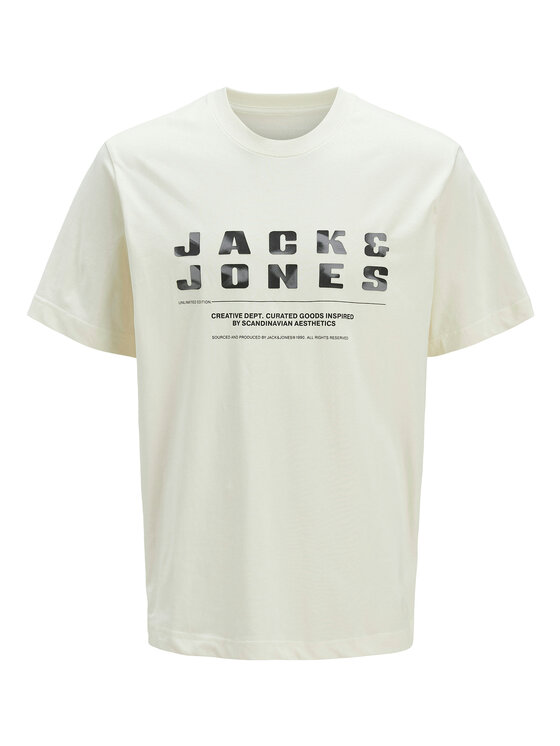 Jack & Jones Jack & Jones Tricou Recharge 12274716 Bej Relaxed Fit