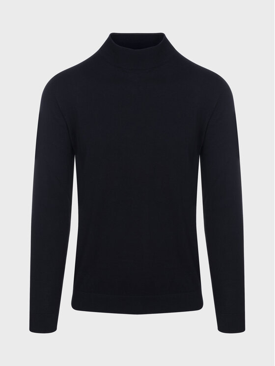 Evenemen Evenemen Sweter Półgolf Czarny Slim Fit