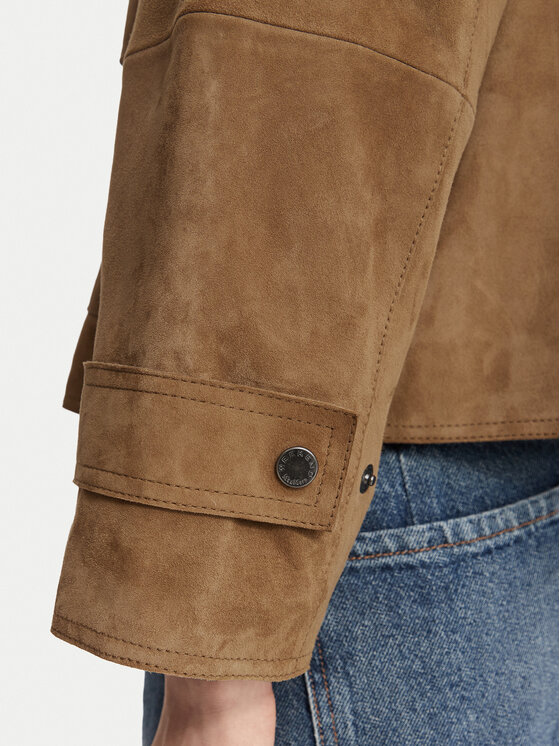 Weekend Max Mara Weekend Max Mara Kurtka skórzana Abito 2625446061 Brązowy Regular Fit