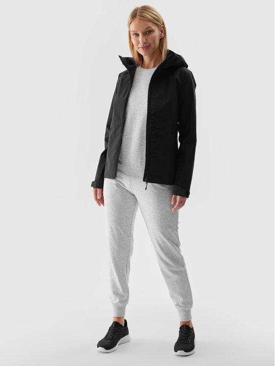 4F 4F Prechodná bunda 4FWSS24TTJAF428-20S Čierna Regular Fit