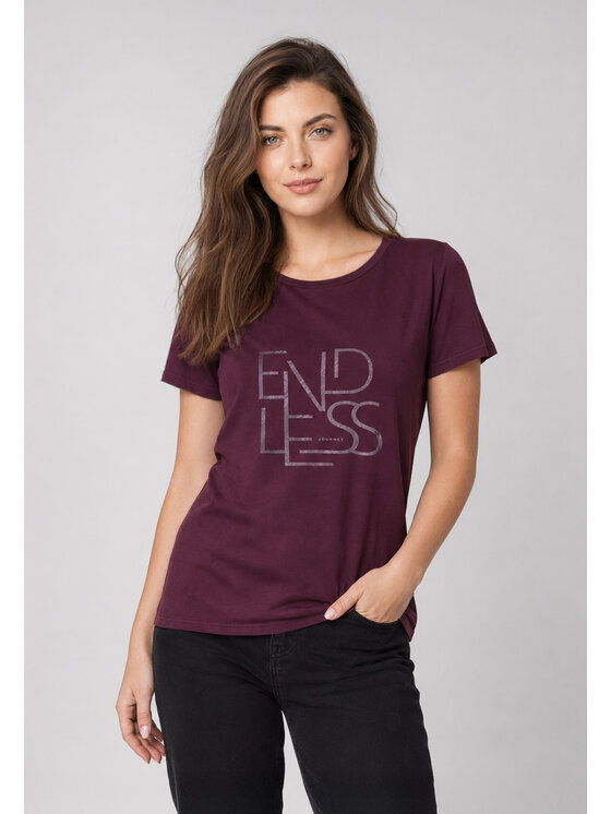 Volcano Volcano T-Shirt T-JOURNEY Fioletowy Regular Fit