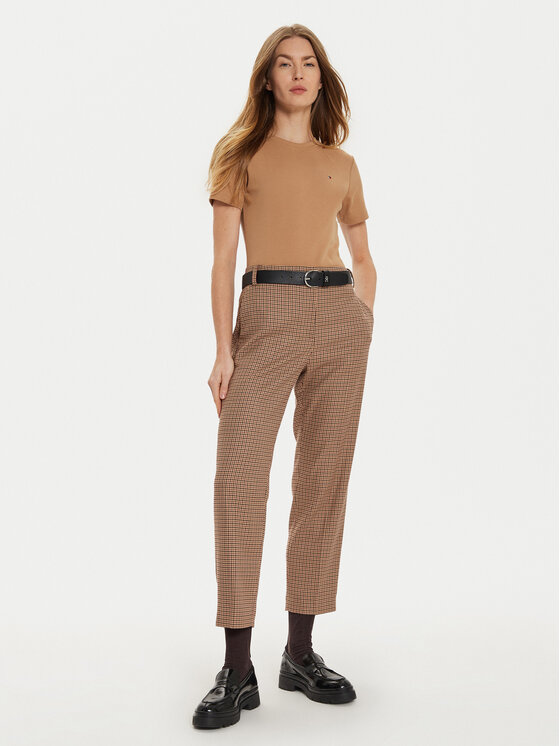 Tommy Hilfiger Tommy Hilfiger Marškinėliai New Cody WW0WW40587 Smėlio Slim Fit
