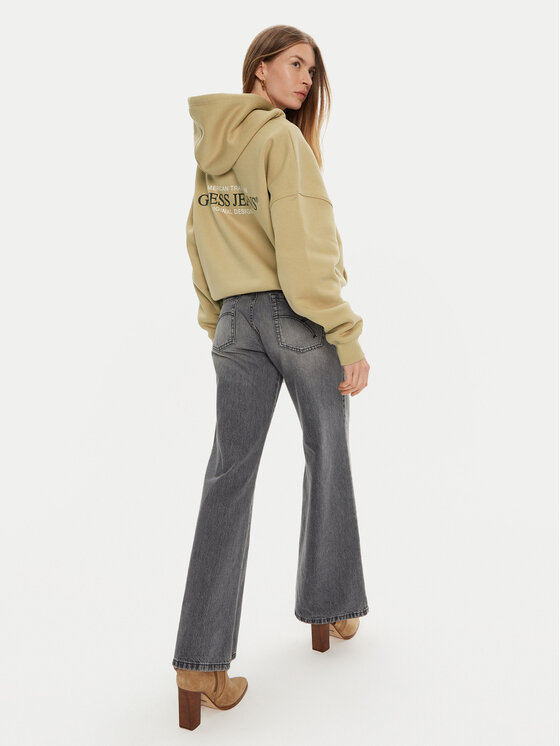 Guess Jeans Guess Jeans Džemperis ar kapuci W4BQ21 KC811 Bēšs Regular Fit