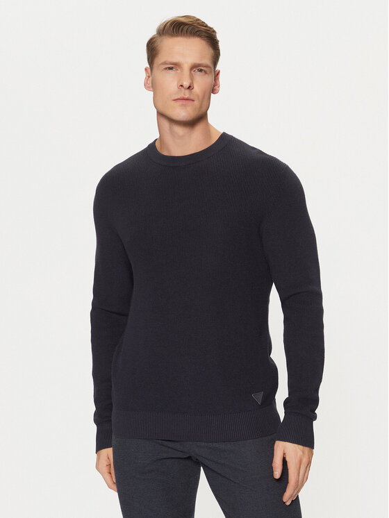 Męski Sweter Guess, Rozmiar S, Granatowy, M5RR09 Z3BV1