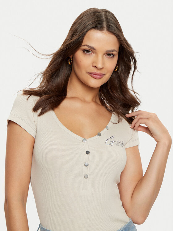 Guess Guess T-shirt W4RP47 K1814 Siva Regular Fit