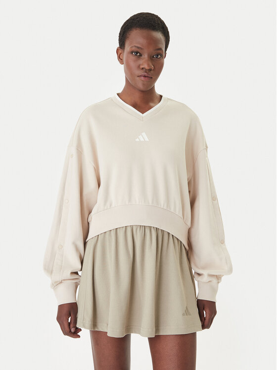 adidas Bluză Stadium JY6969 Bej Loose Fit