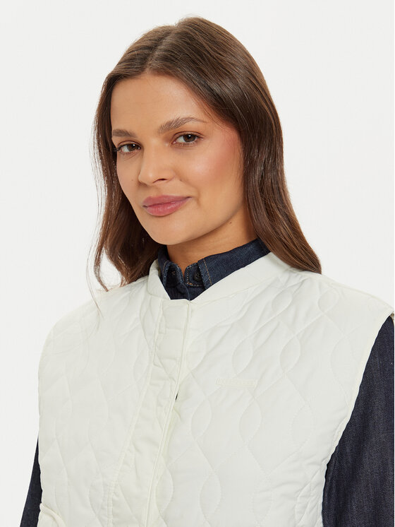 Pepe Jeans Pepe Jeans Bezrękawnik Ali PL402426 Écru Regular Fit