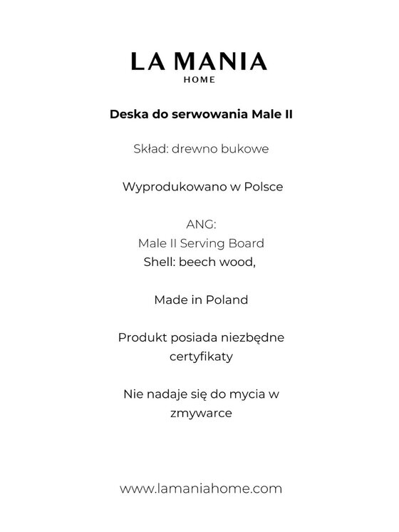 La Mania La Mania Deska  Male II Brązowy