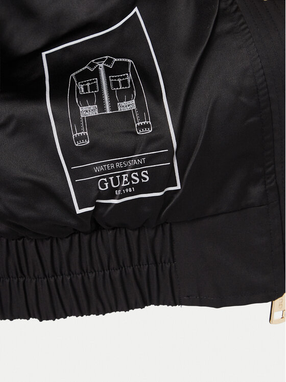 Guess Guess Demisezoninė striukė W6YL20 W2910 Juoda Regular Fit