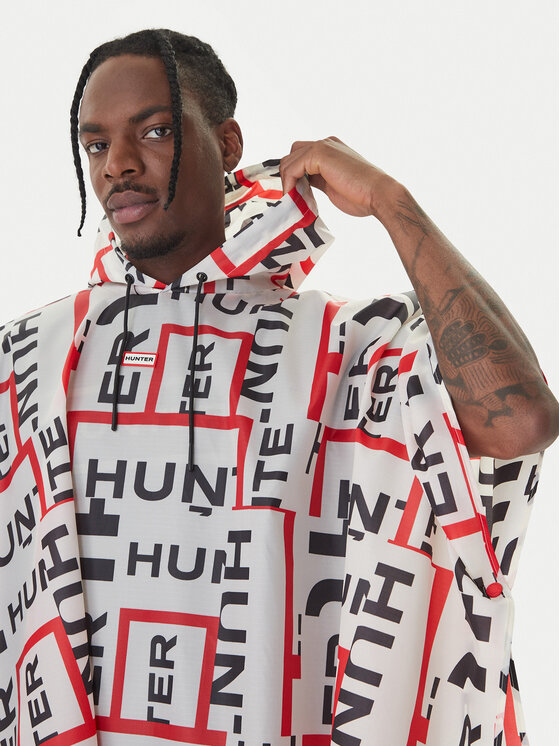 Hunter Hunter Pončo HARU0006261 Bílá Regular Fit