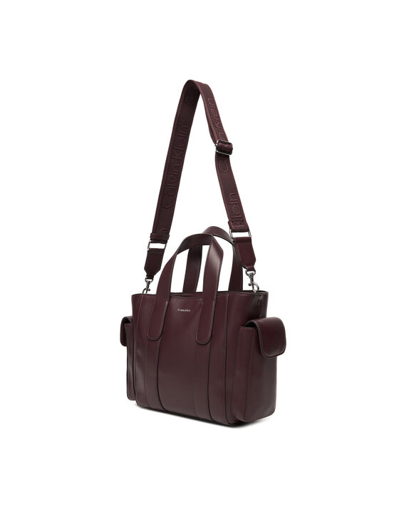Calvin Klein Calvin Klein Borsetta Webbing Strap Small Tote LV04F3290G Bordeaux