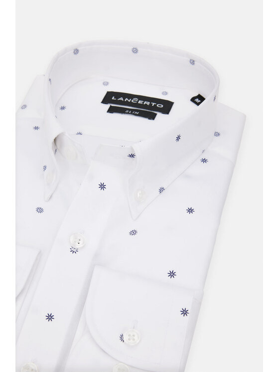 Lancerto Lancerto Koszula Haven KO073123000036 Biały Slim Fit