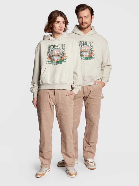 Leeves Leeves Stoffhose Unisex Corduroy Beige Relaxed Fit