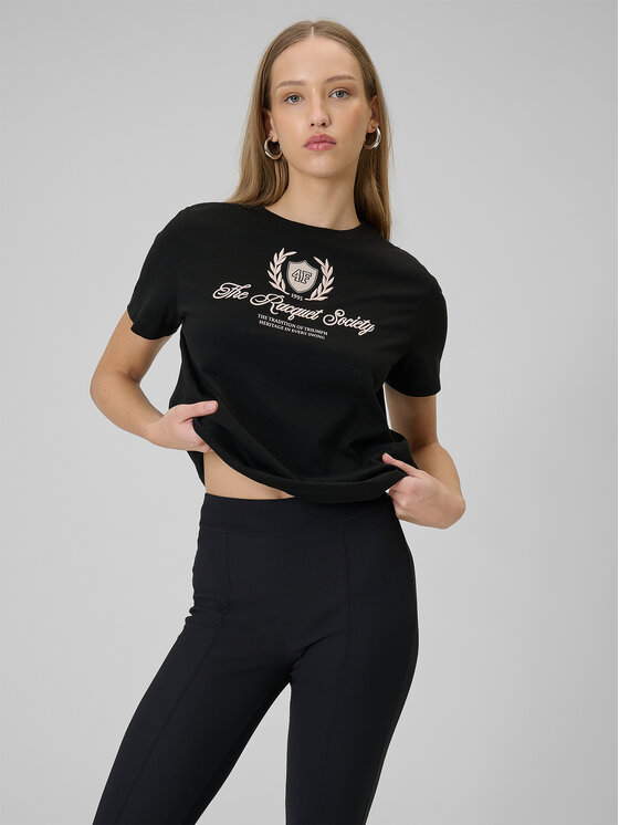 4F 4F T-Shirt SPORTS CLUB Czarny Boxy Fit
