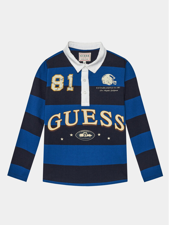 Guess Polo Heavy Jersey Ls L4RP01 KC334 Tamnoplava Regular Fit