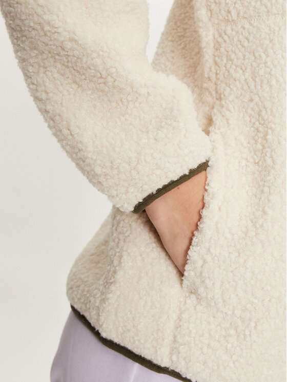 4F 4F Fleecejacke 4FWAW24TFLEF286 Écru Regular Fit