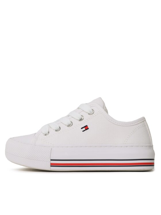 Tommy Hilfiger Tommy Hilfiger Scarpe da ginnastica Low Cut Lace-Up Sneaker T3A9-32677-0890 M Bianco