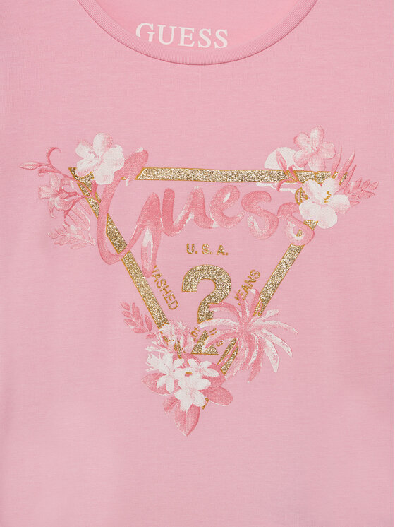 Guess Guess T-Shirt K5GI14K6YW4 Różowy Regular Fit
