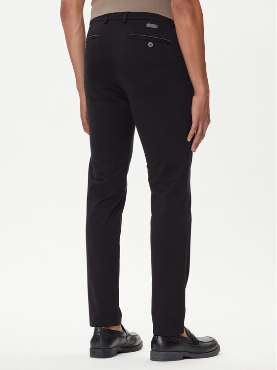 Bugatti Bugatti Pantaloni di tessuto 4220 16224 Nero Slim Fit
