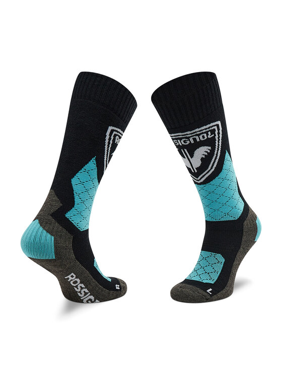 Rossignol Rossignol Zestaw 2 par wysokich skarpet dziecięcych Jr Thermotech 2P RLKYX02 Czarny