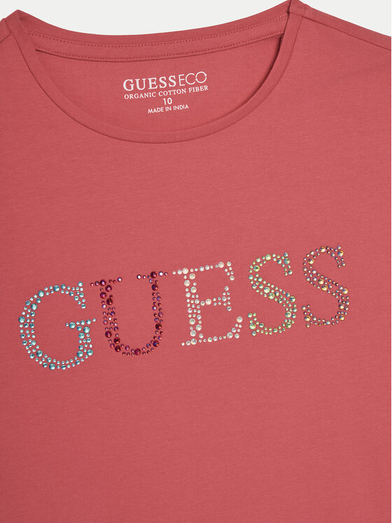Guess Guess T-Shirt J5GI38 J1314 Pomarańczowy Regular Fit