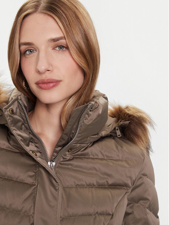Guess Guess Kurtka puchowa W5BL31 W2802 Khaki Regular Fit